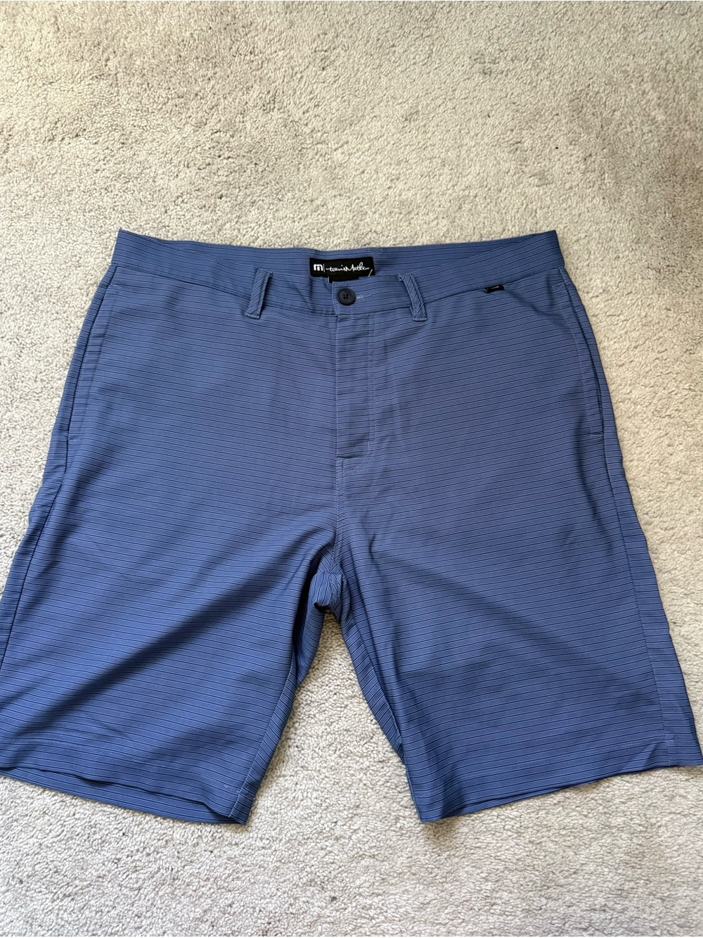 Travis Mathew Blue Flat Front Men's Shorts